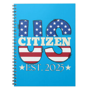 Nieuwe Amerikaanse staatsburger EST 2025 Amerikaan Notitieboek
