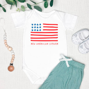 Nieuwe Amerikaanse staatsburger Handtekening Ame Romper