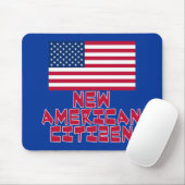 Nieuwe Amerikaanse staatsburger met Amerikaanse vl Muismat (Met muis)