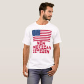 Nieuwe Amerikaanse staatsburger met Amerikaanse vl T-shirt (Voorkant volledig)