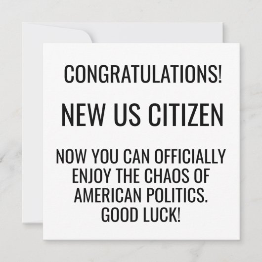 Nieuwe Amerikaanse staatsburger naturalisatie immi Feestdagenkaart (Voorkant)