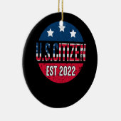 Nieuwe Amerikaanse staatsburger Oost 2022 Amerikaa Keramisch Ornament (Rechts)