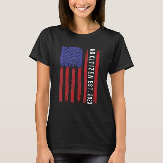 Nieuwe Amerikaanse staatsburger Oost 2023 Amerikaa T-shirt (Voorkant)