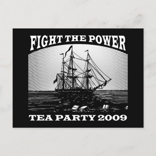 Nieuwe Amerikaanse Tea Party 2009 Briefkaart (Voorkant)