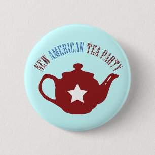 Nieuwe Amerikaanse theepartij Ronde Button 5,7 Cm