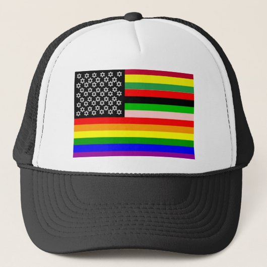 Nieuwe Amerikaanse vlag Trucker Pet (Voorkant)