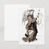 NIEUWE ANNUNCIATIETIJD VAN 1400 BEDANKKAART (Voorkant / Achterkant)