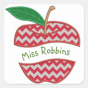 Nieuwe Apple-label voor leraar Vierkante Sticker