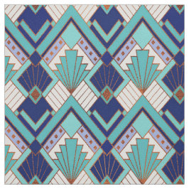 Nieuwe Aqua en Blue Art Deco stijl Stof