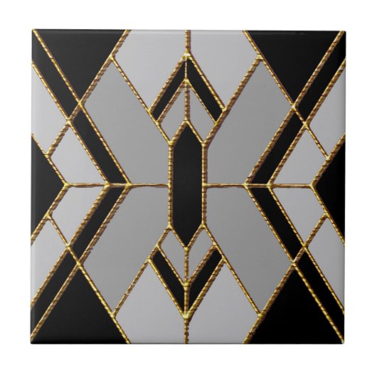 Nieuwe Art Deco Diamond-achtige keramiek Tegeltje (Voorkant)