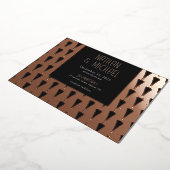 Nieuwe Art Deco Roos Folie Uitnodiging (Gedraaid)