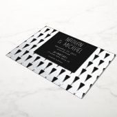 Nieuwe Art Deco Silver Foil Uitnodiging (Gedraaid)