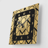 Nieuwe Art Deco Squo Wall Vierkante Klok (Hoek)