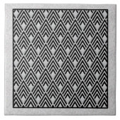 Nieuwe Art Deco stijl rand keramische Tegel. Tegeltje (Voorkant)