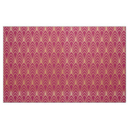 Nieuwe Art Deco stijl stof. (Rood en Goud.) Stof