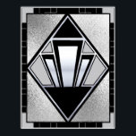 Nieuwe Art Deco Zilver en Zwart Poster<br><div class="desc">Als je kiest voor downloaden, maakt je lokale Walgreen winkel posters van je download in verschillende formaten en in diverse texturen voor een zeer goede prijs. Soms met korting. Een tip van mijn Amerikaanse vriend. Voor het VK zie "Digital Printing" online.</div>