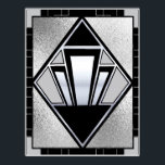 Nieuwe Art Deco Zilver en Zwart Poster<br><div class="desc">Als je kiest voor downloaden,  maakt je lokale Walgreen winkel posters van je download in verschillende formaten en in diverse texturen voor een zeer goede prijs. Soms met korting. Een tip van mijn Amerikaanse vriend. Voor het VK zie "Digital Printing" online.</div>