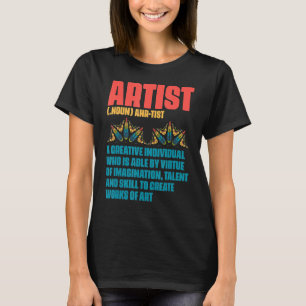 Nieuwe artistieke definitie Paintborstelschilder T-shirt