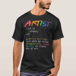 Nieuwe artistieke definitie Paintborstelschilder T-shirt