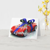 Nieuwe auto afstuderen kaart (Gele Bloem)