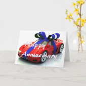 Nieuwe auto jubileumkaart kaart (Gele Bloem)