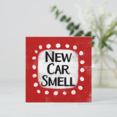 Nieuwe auto ruikt Wenskaart Kaart (Staand voorkant)