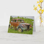 Nieuwe auto voor je verjaardag! kaart (Gele Bloem)