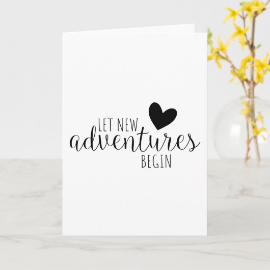 Nieuwe avonturen beginnen kaart (Gele Bloem)