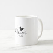 Nieuwe avonturen beginnen koffiemok (Voorkant rechts)