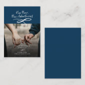 Nieuwe avonturen de Foto sparen de Datum Notitiekaartje (Voorkant / Achterkant)