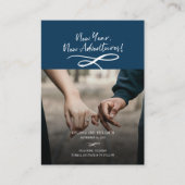 Nieuwe avonturen de Foto sparen de Datum Visitekaartje (Voorkant)