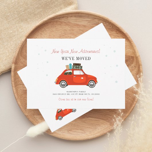 Nieuwe avonturen Verandering van Adres Bewegend Aankondiging