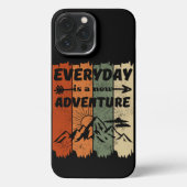 Nieuwe avontuurlijke liefhebbers cadeauretro berge iPhone hoesje (Achterkant)