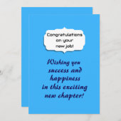 Nieuwe baan gefeliciteerd feestdagenkaart (Voorkant / Achterkant)