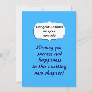 Nieuwe baan gefeliciteerd feestdagenkaart
