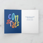 Nieuwe baan Gefeliciteerd Leuke typografie Kaart (Binnen)