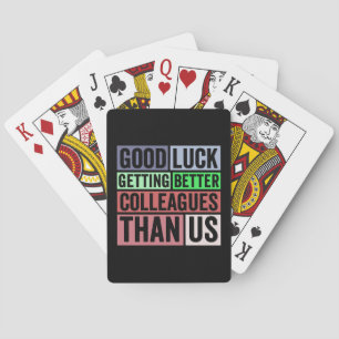 Nieuwe baan grappig Afscheid collega vertrekt Pokerkaarten