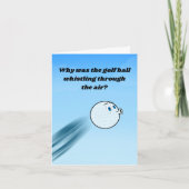 Nieuwe baan Humor fluiten golfbal Gefeliciteerd Kaart (Voorkant)