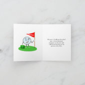 Nieuwe baan Humor fluiten golfbal Gefeliciteerd Kaart (Binnen)