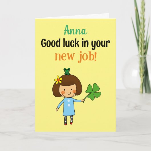 nieuwe baan (NAAM) Kaart (Voorkant)