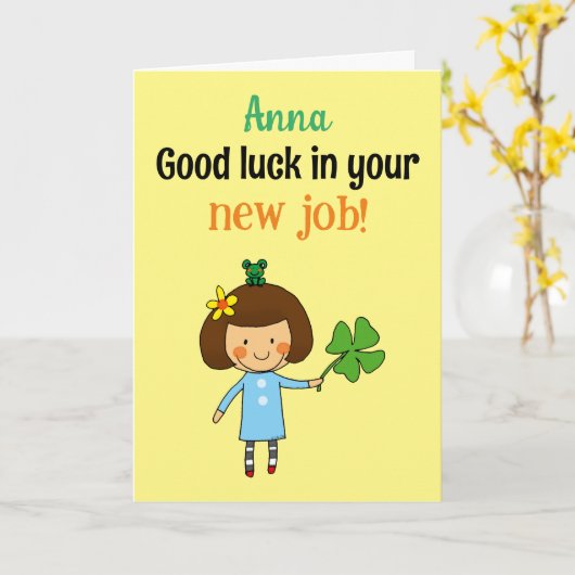 nieuwe baan (NAAM) Kaart (Gele Bloem)