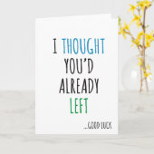 nieuwe baan veel succes kaart grappig lullig gefel (Gele Bloem)