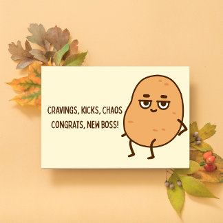 Nieuwe baas Baby Grappige zwangerschap Gefelicitee Kaart