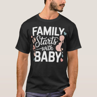 Nieuwe Baby 2026 Baby Aankondiging Moeder Wordt Va T-shirt