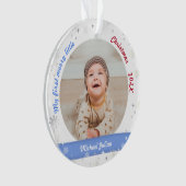 Nieuwe baby 2 Foto's Mijn eerste prettige kerstfee Ornament (voorkant)