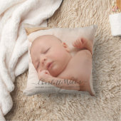 Nieuwe Baby 2 Naam van het Manuscript van de Foto  Kussen (Deken)