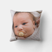 Nieuwe Baby 2 Naam van het Manuscript van de Foto  Kussen (Achterkant)