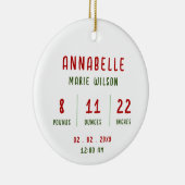 Nieuwe baby - Aangepaste foto - Baby Kerstmis Keramisch Ornament (Rechts)