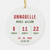 Nieuwe baby - Aangepaste foto - Baby Kerstmis Keramisch Ornament (Voorkant)