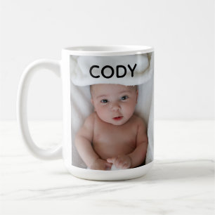 NIEUWE BABY AANGEPASTE FOTO KOFFIEBEEKER KOFFIEMOK